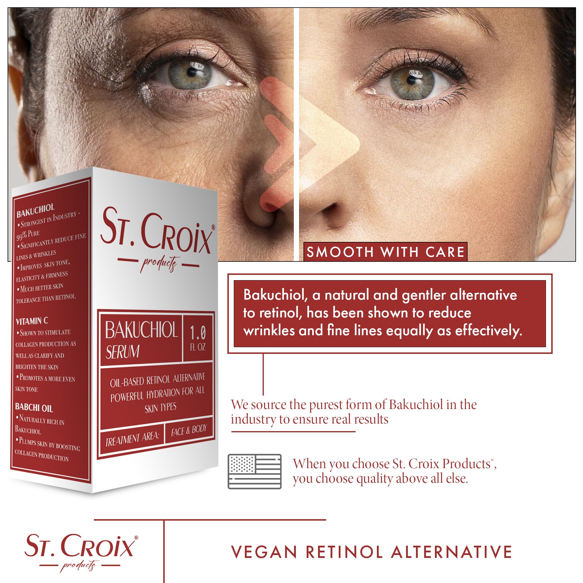 Natural Wrinkle and Fine Lines Reducer with Bakuchil Serum