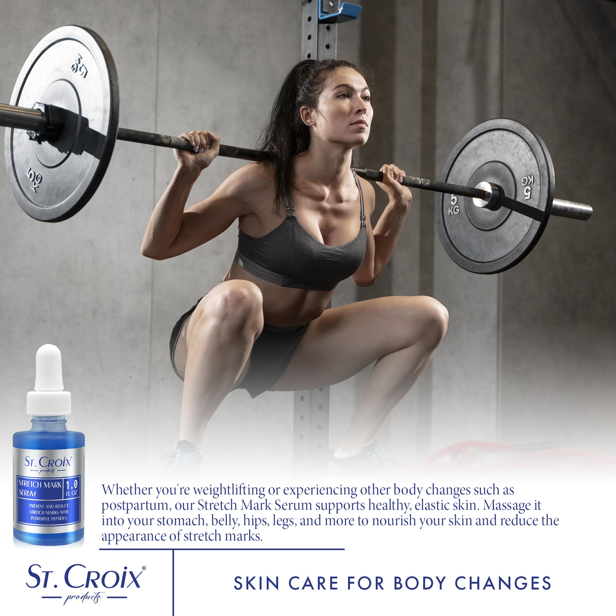 Stretch Mark Serum for weightlifters, pregnancy, postpartum